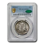 1918-D Walking Liberty Half Dollar MS-64 PCGS CAC
