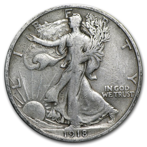 1918-D Walking Liberty Half Dollar VF 1918-D Walking Liberty Half Dollar VF