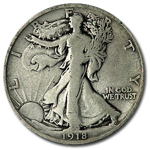 1918-D Walking Liberty Half Dollar VG
