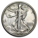 1918-D Walking Liberty Half Dollar XF