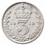 1918 Great Britain Silver 3 Pence George V BU
