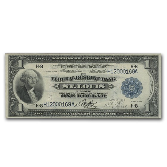 1918 (H-St. Louis) $1.00 FRBN VF (Fr#730) 1918 (H-St. Louis) $1.00 FRBN VF (Fr#730)