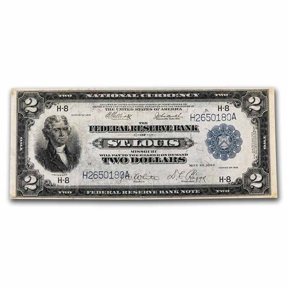 1918 (H-St. Louis) $2.00 FRBN VF (Fr#771) 1918 (H-St. Louis) $2.00 FRBN VF (Fr#771)