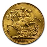 1918-I India Gold Sovereign George V BU