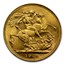 1918-I India Gold Sovereign George V BU