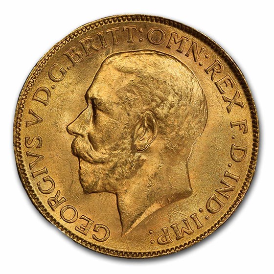 1918-I India Gold Sovereign George V MS-64 PCGS 1918-I India Gold Sovereign George V MS-64 PCGS