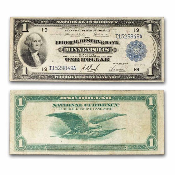 1918 (I-Minneapolis) $1.00 FRBN Fine (Fr#734)