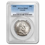 1918 Lincoln Illinois Centennial Half Dollar MS-63 PCGS