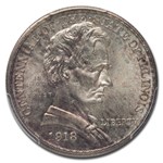 1918 Lincoln Illinois Centennial Half Dollar MS-66 PCGS CAC