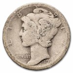 1918 Mercury Dime 50-Coin Roll Avg Circ