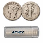 1918 Mercury Dime 50-Coin Roll Avg Circ