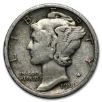 1918 Mercury Dime Fine