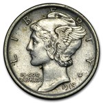 1918 Mercury Dime XF