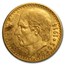 1918 Mexico Gold 2 1/2 Pesos AU