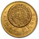 1918 Mexico Gold 20 Pesos AU