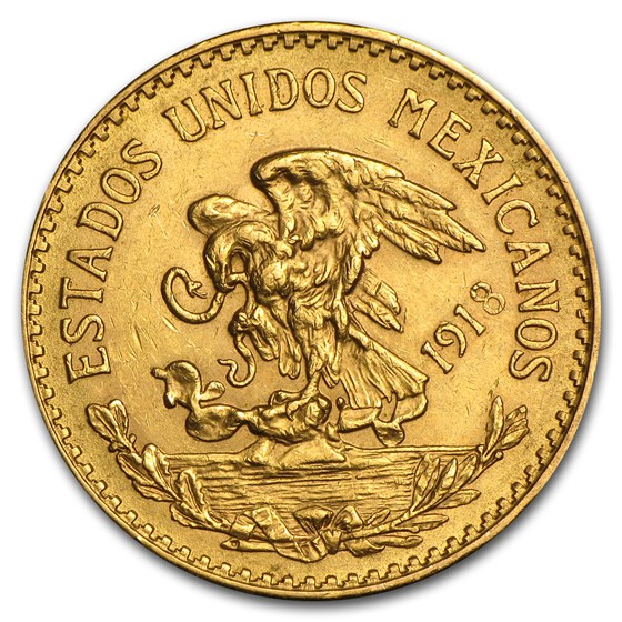 1918 Mexico Gold 20 Pesos AU 1918 Mexico Gold 20 Pesos AU