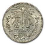 1918 Mexico Silver 50 Centavos BU