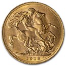 1918-P Australia Gold Sovereign George V BU