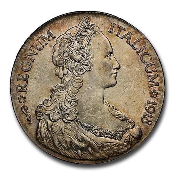 1918-R Eritrea Silver Tallero Emanuele III MS-64 NGC 1918-R Eritrea Silver Tallero Emanuele III MS-64 NGC