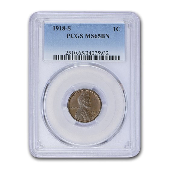 1918-S Lincoln Cent MS-65 PCGS (Brown) 1918-S Lincoln Cent MS-65 PCGS (Brown)