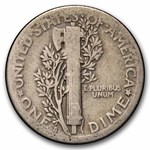 1918-S Mercury Dime 50-Coin Roll Avg Circ