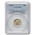 1918-S Mercury Dime MS-65 PCGS