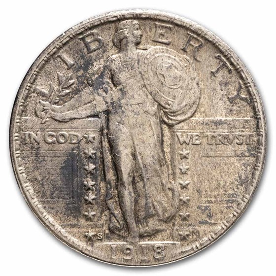 1918-S Standing Liberty Quarter AU-58 1918-S Standing Liberty Quarter AU-58