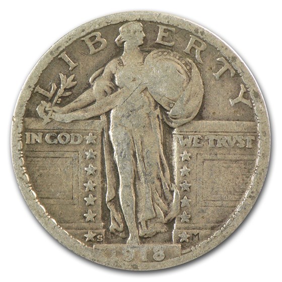 1918-S Standing Liberty Quarter Fine 1918-S Standing Liberty Quarter Fine