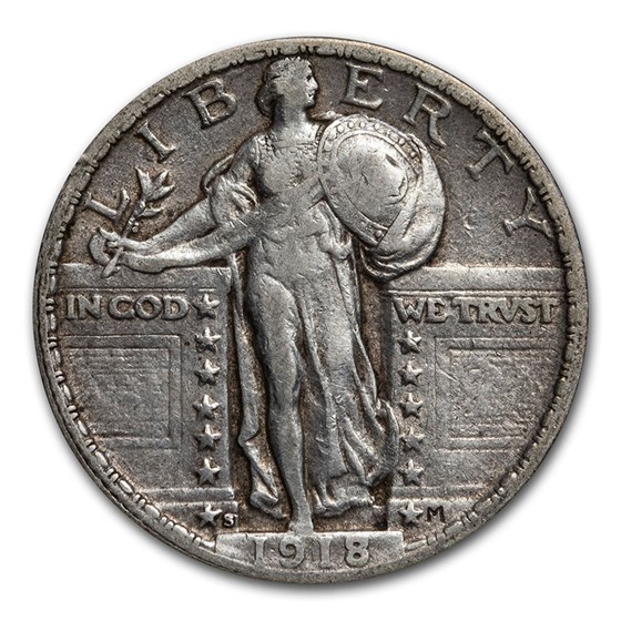 1918-S Standing Liberty Quarter XF 1918-S Standing Liberty Quarter XF
