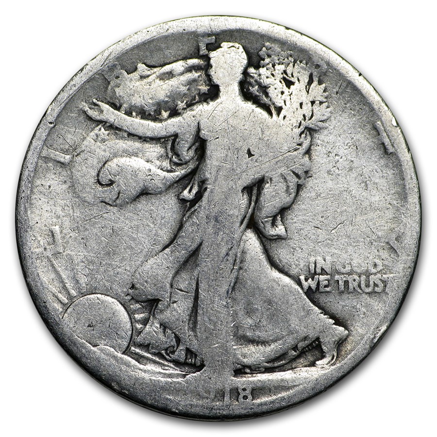 Buy 1918S Walking Liberty Half Dollar AG APMEX