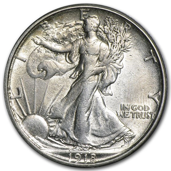 1918-S Walking Liberty Half Dollar AU 1918-S Walking Liberty Half Dollar AU