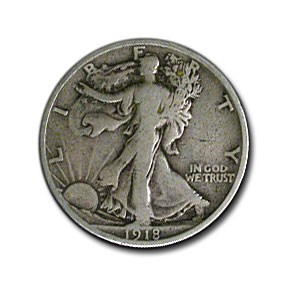 1918-S Walking Liberty Half Dollar Fine