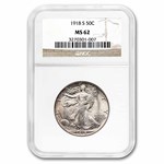 1918-S Walking Liberty Half Dollar MS-62 NGC