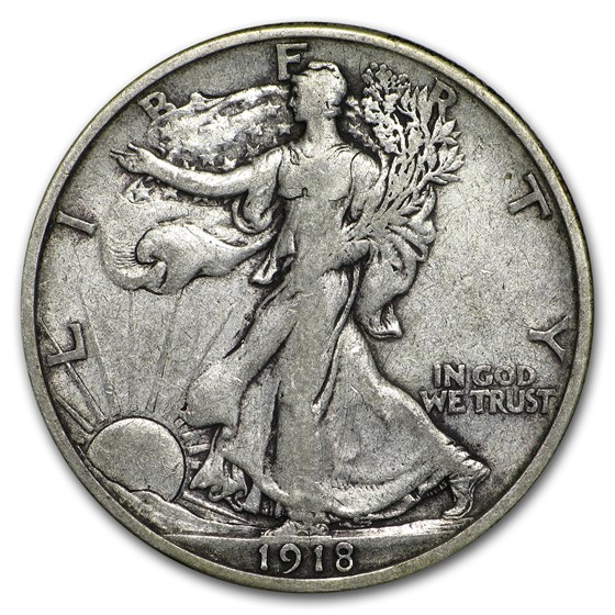 1918-S Walking Liberty Half Dollar VF 1918-S Walking Liberty Half Dollar VF