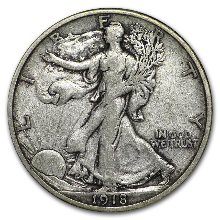 1918-S Walking Liberty Half Dollar VF