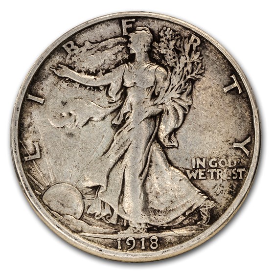 1918-S Walking Liberty Half Dollar XF 1918-S Walking Liberty Half Dollar XF
