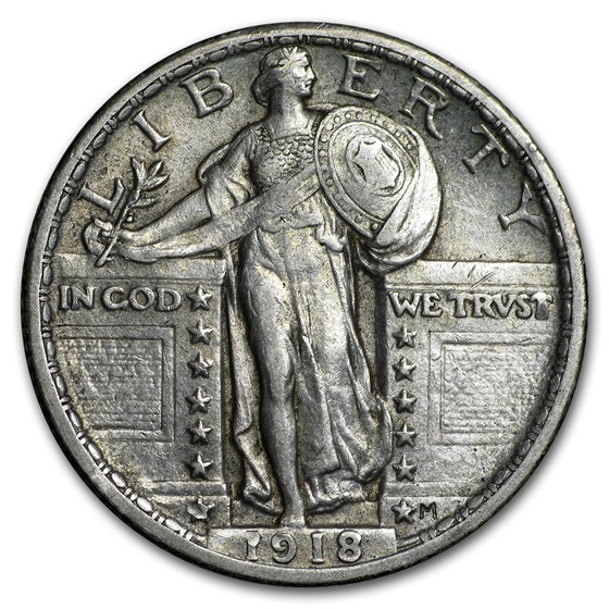 1918 Standing Liberty Quarter AU 1918 Standing Liberty Quarter AU