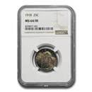 1918 Standing Liberty Quarter MS-64 NGC (FH)