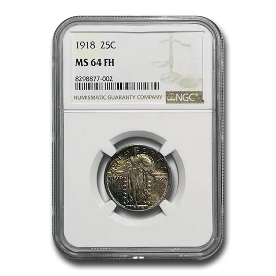 1918 Standing Liberty Quarter MS-64 NGC (FH) 1918 Standing Liberty Quarter MS-64 NGC (FH)