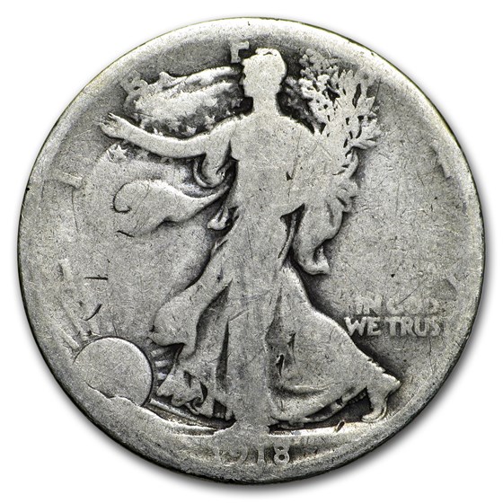 1918 Walking Liberty Half Dollar AG 1918 Walking Liberty Half Dollar AG