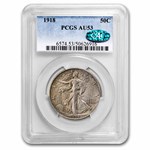 1918 Walking Liberty Half Dollar AU-53 PCGS CAC
