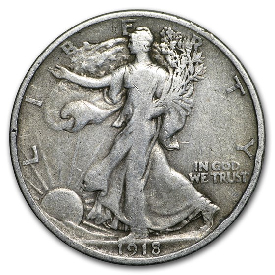 1918 Walking Liberty Half Dollar Fine 1918 Walking Liberty Half Dollar Fine