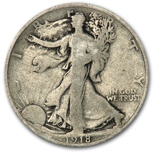 1918 Walking Liberty Half Dollar Good