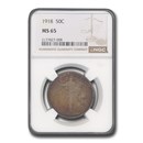 1918 Walking Liberty Half Dollar MS-65 NGC (Toned)