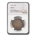1918 Walking Liberty Half Dollar MS-65 NGC (Toned)