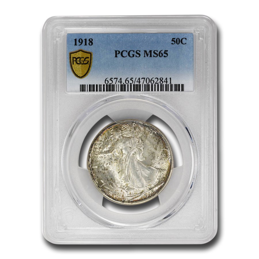 1918 Walking Liberty Half Dollar MS-65 PCGS