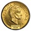 1919-1930 Colombia Gold 5 Pesos Simon Bolivar Avg Circ