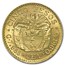 1919-1930 Colombia Gold 5 Pesos Simon Bolivar BU