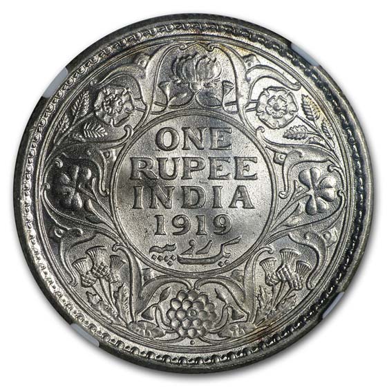 ビカニール MS63 ルピー銀貨 india rupee インド NGC Buy 1919-B India Silver 1 Rupee MS-63 NGC | APMEX
