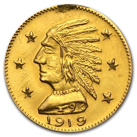 1919 British Columbia Gold 50 Cent Token (AGW .006) 1919 British Columbia Gold 50 Cent Token (AGW .006)